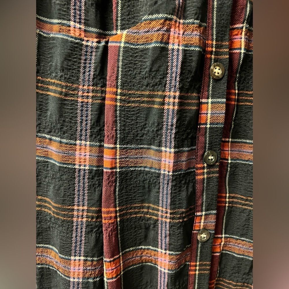 Pamela Love x RTR Maroon Plaid Shirtdress - Size M / Pit to Pit 18”‎ - Picture 11 of 11